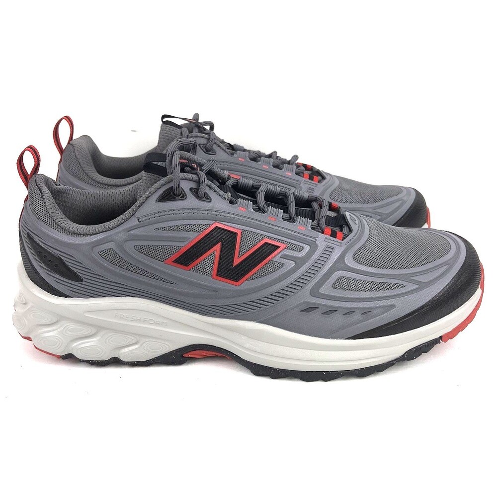 New Balance Fresh Foam 410v9 Mens 11 4E Trail All Terrain Running Shoes Gray Red